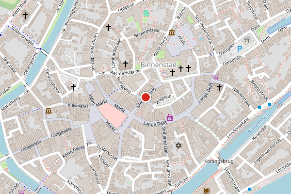 Brandweer-melding op Nieuwe Burg, Middelburg op 8 juni, kaart-overzicht