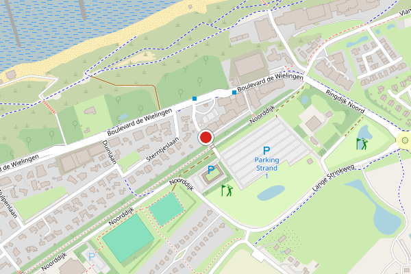 Brandweer-melding op Stijn Albregtsstraat, Cadzand op 8 juni, kaart-overzicht