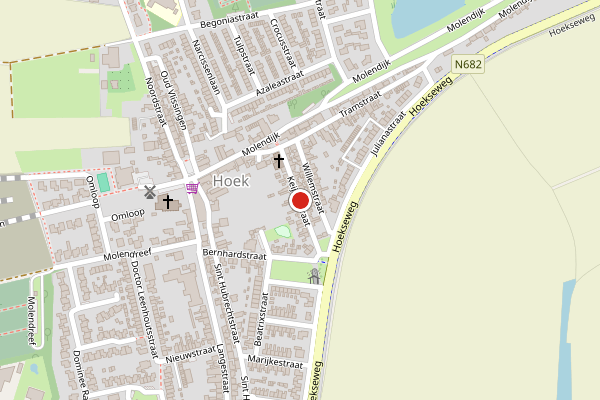 Brandweer-melding op Keijzerstraat, Hoek op 9 juni, kaart-overzicht