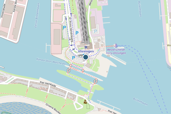 Politie-melding op Oude Veerhavenweg, Vlissingen op 10 juni, kaart-overzicht