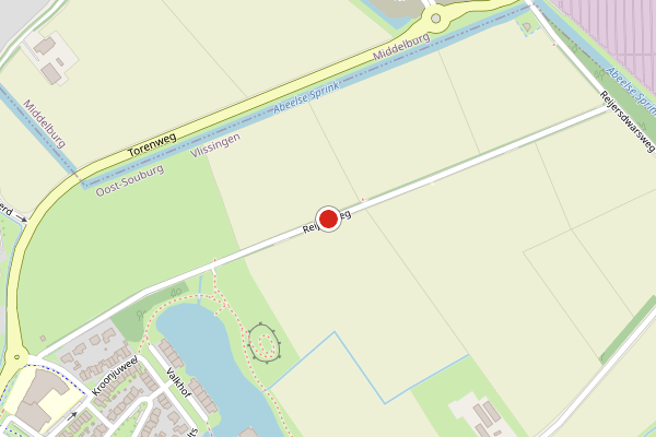 Brandweer-melding op Reijersweg, Oost-Souburg op 10 juni, kaart-overzicht