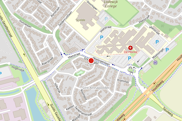 Brandweer-melding op Grevelingen, Terneuzen op 11 juni, kaart-overzicht
