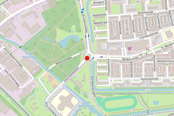 Brandweer-melding op Zuidplein, Goes op 11 juni, kaart-overzicht
