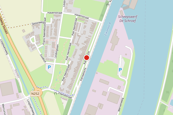 Brandweer-melding op Kanaalzicht, Sluiskil op 13 juni, kaart-overzicht