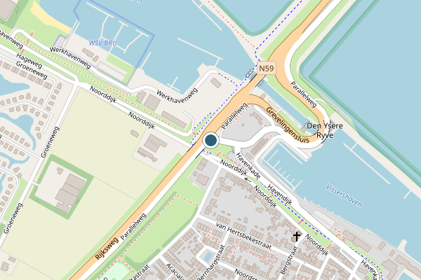 Politie-melding op Parallelweg, Bruinisse op 13 juni, kaart-overzicht