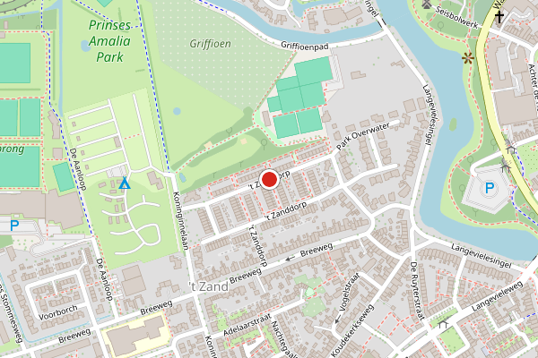 Brandweer-melding op 't Zanddorp, Middelburg op 14 juni, kaart-overzicht
