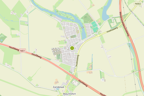 Ambulance-melding op Hoek op 17 juni, kaart-overzicht