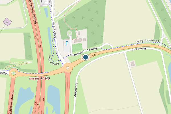 Politie-melding op Herbert H. Dowweg, Hoek op 18 juni, kaart-overzicht