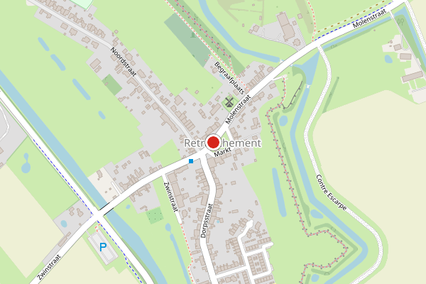 Brandweer-melding op Groote Markt, Sluis op 19 juni, kaart-overzicht