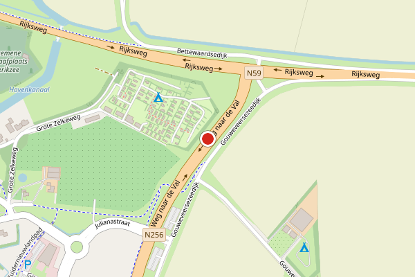 Brandweer-melding op Zierikzee op 19 juni, kaart-overzicht