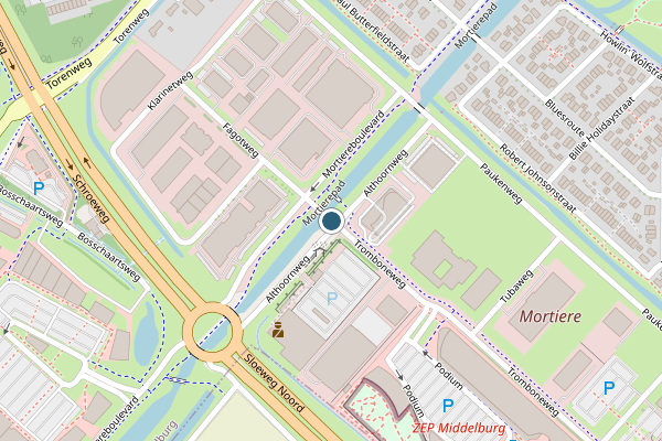 Politie-melding op Tromboneweg, Middelburg op 23 juni, kaart-overzicht