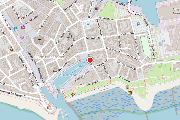 Brandweer-melding op Zeilmarkt, Vlissingen op 24 juni, kaart-overzicht