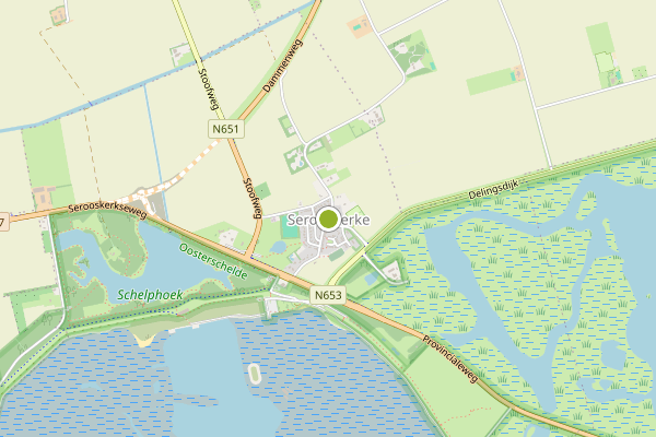 Ambulance-melding op Serooskerke Schouwen op 24 juni, kaart-overzicht