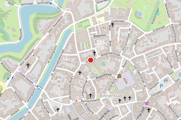 Brandweer-melding op Achter het Hofplein, Middelburg op 25 juni, kaart-overzicht