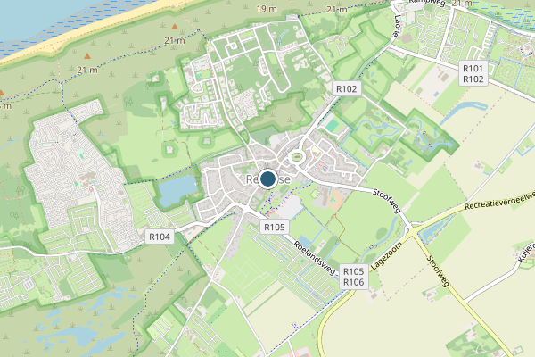 Politie-melding op Gat, Renesse op 25 juni, kaart-overzicht