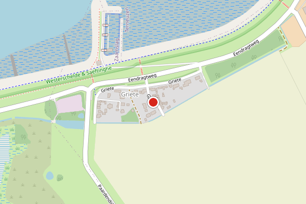 Brandweer-melding op Griete, Zaamslag op 25 juni, kaart-overzicht