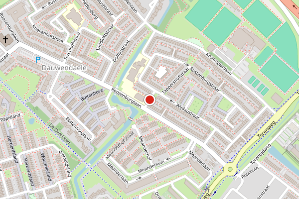 Brandweer-melding op Wijdaudwarsstraat II, Middelburg op 26 juni, kaart-overzicht