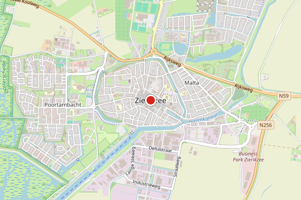 Brandweer-melding op Westhavendijk, Zierikzee op 26 juni, kaart-overzicht