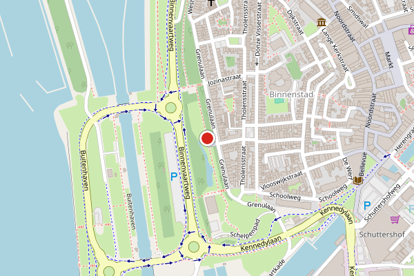 Brandweer-melding op Koning Willem I-park, Terneuzen op 26 juni, kaart-overzicht
