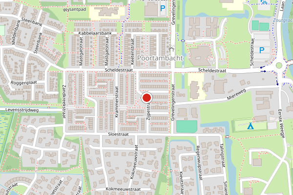 Brandweer-melding op Zijpestraat, Zierikzee op 26 juni, kaart-overzicht