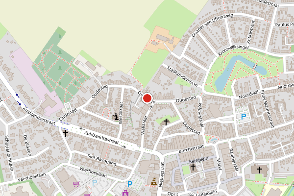 Brandweer-melding op Oudestad, Oostburg op 26 juni, kaart-overzicht