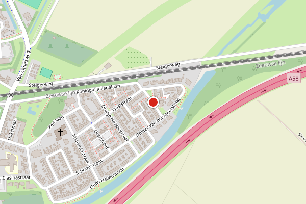 Brandweer-melding op Prins Clausstraat, Arnemuiden op 27 juni, kaart-overzicht