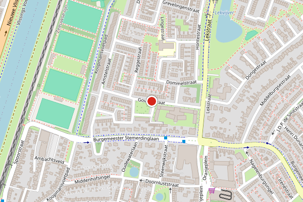 Brandweer-melding op Gouwestraat, Oost-Souburg op 27 juni, kaart-overzicht